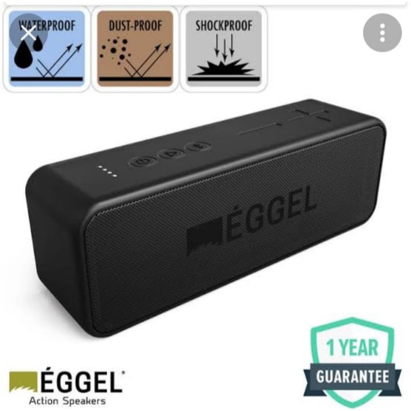 Eggel Active 2 Original Waterproof Portable Speaker Bluetooth New