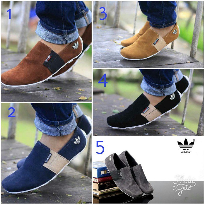 Sepatu Pria Adidas Slip On Casual Formal Santai Grade Ori