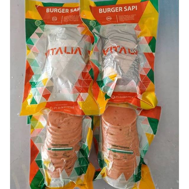 

[FRESH SIAP KIRIM]BURGER SAPI VITALIA ISI 20/ENAK BANGET PAKAI ROTI