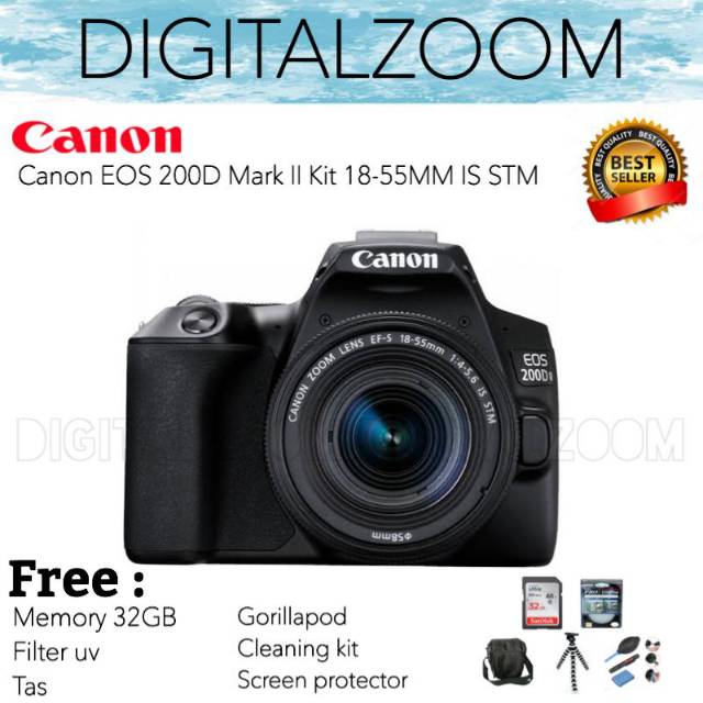 CANON EOS 200D MARK II KIT 18-55MM IS STM - CANON 200D MARK II - CANON 200D MARK 2