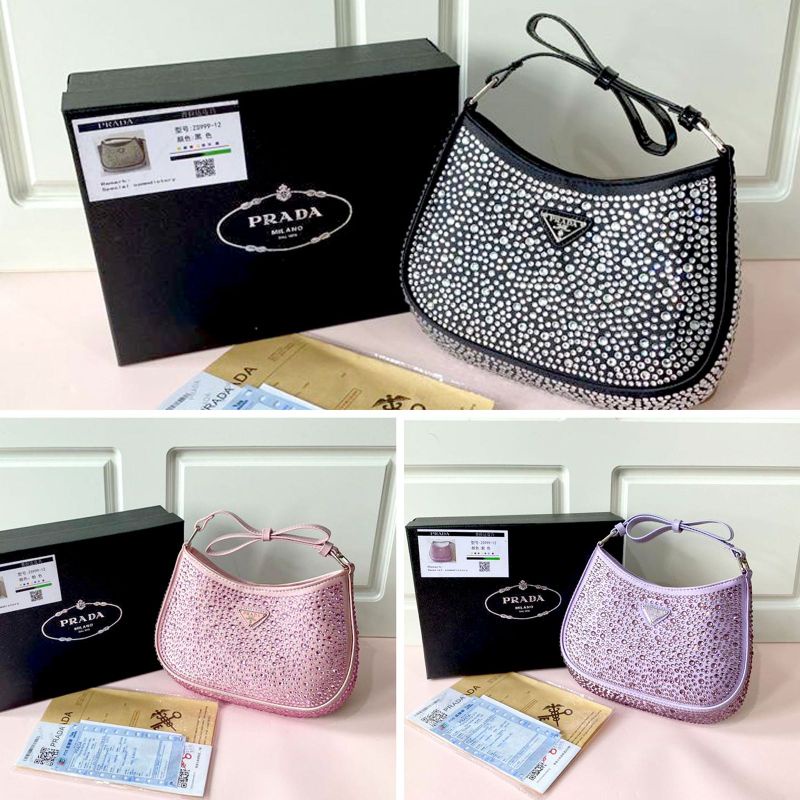 PRADA CLEO BRUSHED SHOULDER BAG 999-12