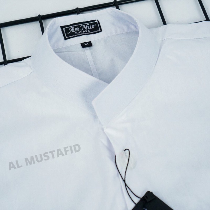 Baju Koko Pria Model AMMU Collection Merk AN Nur Dewasa Original - M, Putih