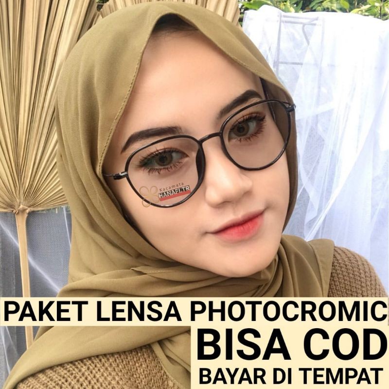 KACAMATA MURAH WANITA 2190  LENSA PHOTOCROMIC MINUS/CYL FREE BOX,LAP