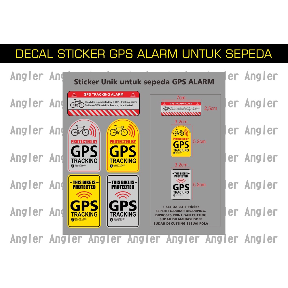 Sticker Sepeda Unik GPS alarm untuk sepeda