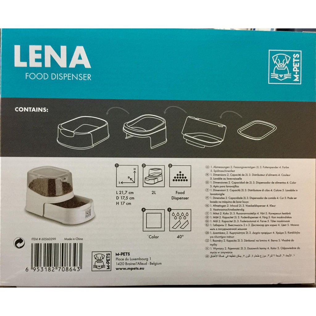 Lena Food Drink Dispenser 2lt Dispenser makan Air uk 2lt M-Pets