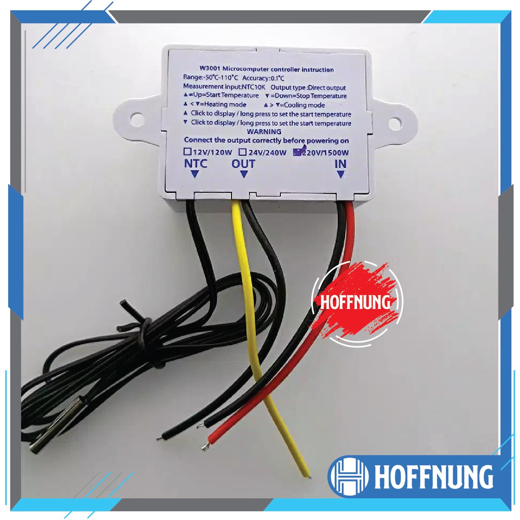 Termostat XH W3001 AC 220V Digital Thermostat Penetas Telur Mesin Tetas Alat Pengatur Suhu