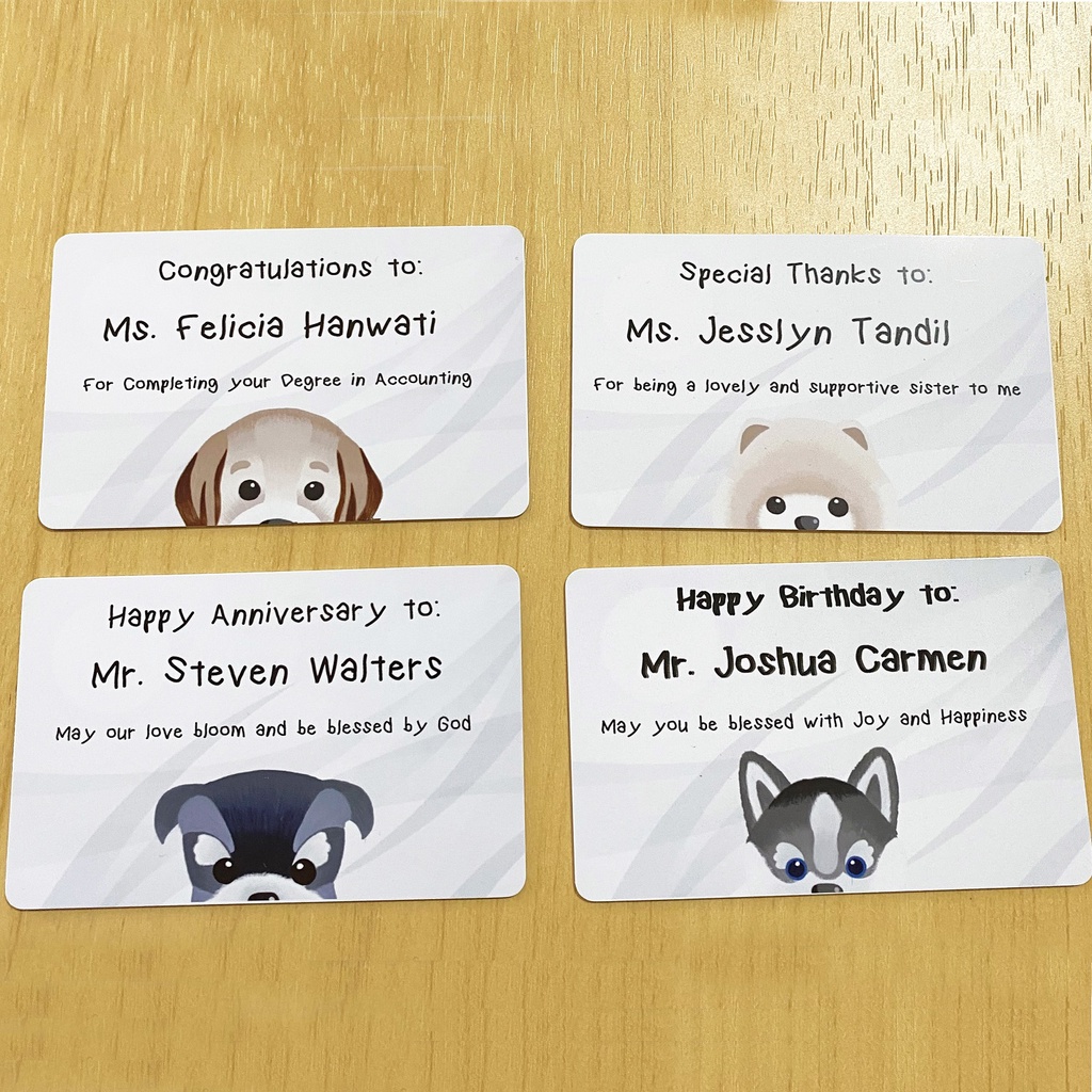 

A Cup of Tee - Add ons! Special Greeting Pvc Card