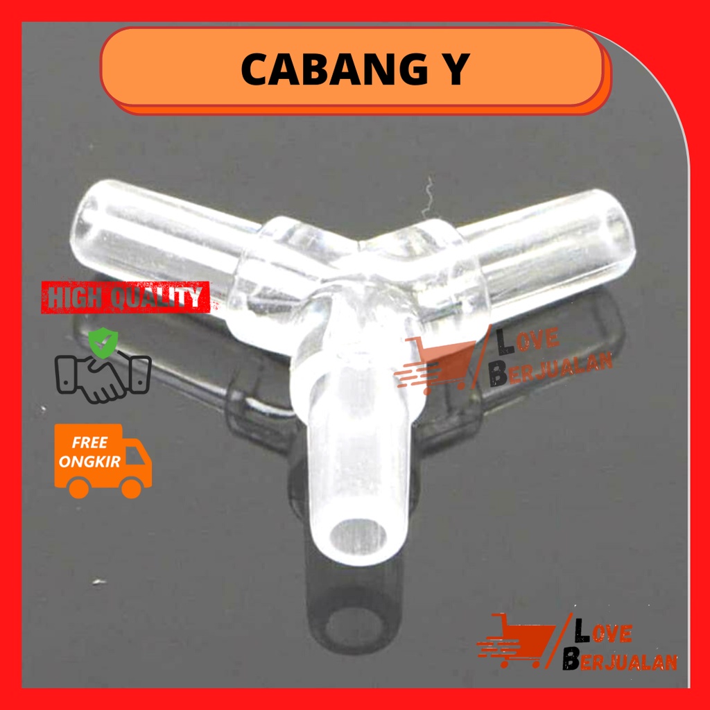 Sambungan Selang Aerator Akuarium cabang Y