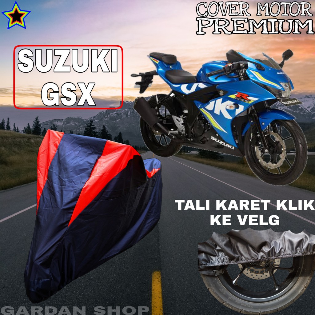 Sarung Motor SUZUKI GSX Hitam MERAH Body Cover Penutup Pelindung Motor Suzuki Gsx PREMIUM