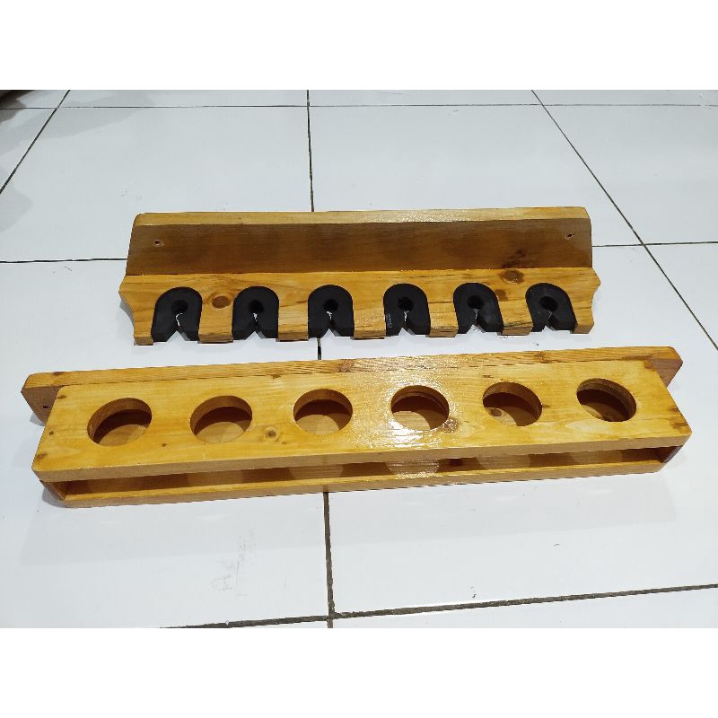 rak joran dinding-rod holder jati Belanda