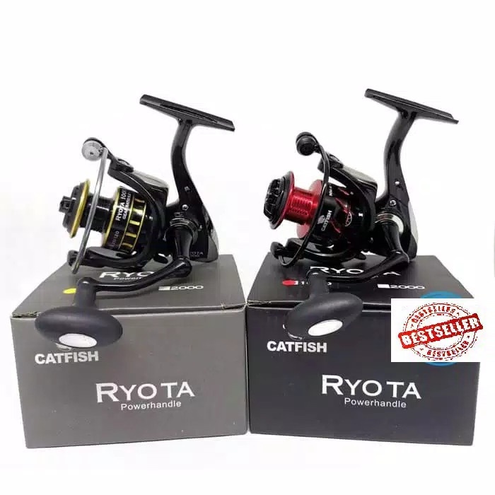 REEL POWER HANDLE CATFISH RYOTA 1000 - 6000 KUAT 12 BEARINGS TERMURAH - 1000
