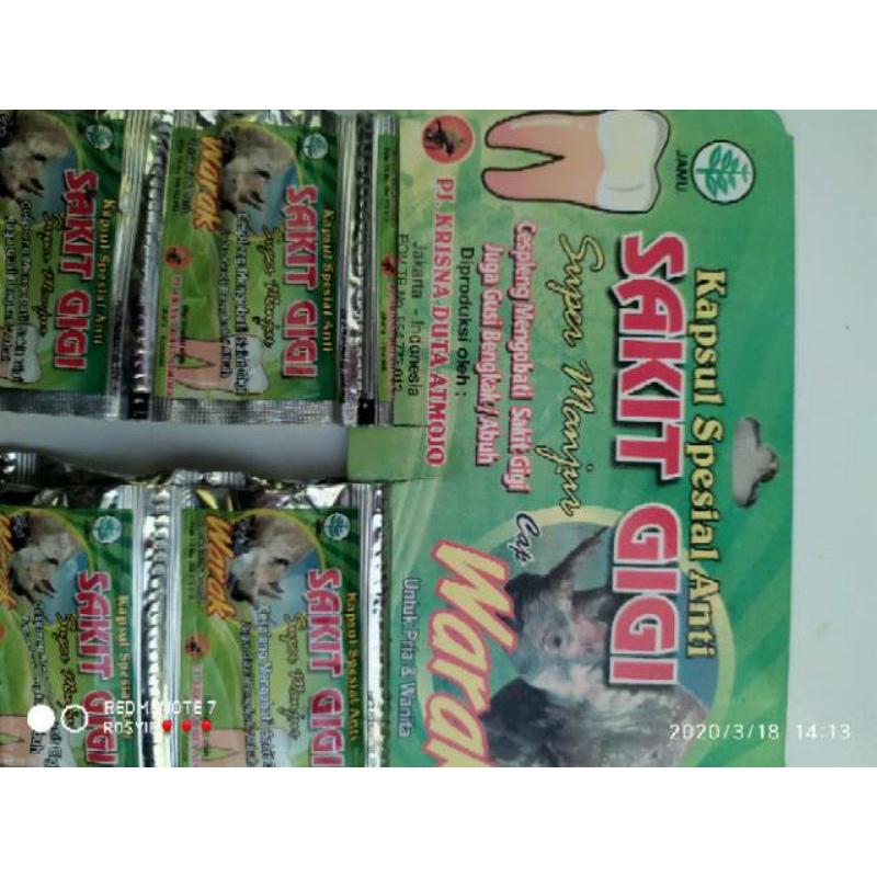 obat sakit gigi cap warak