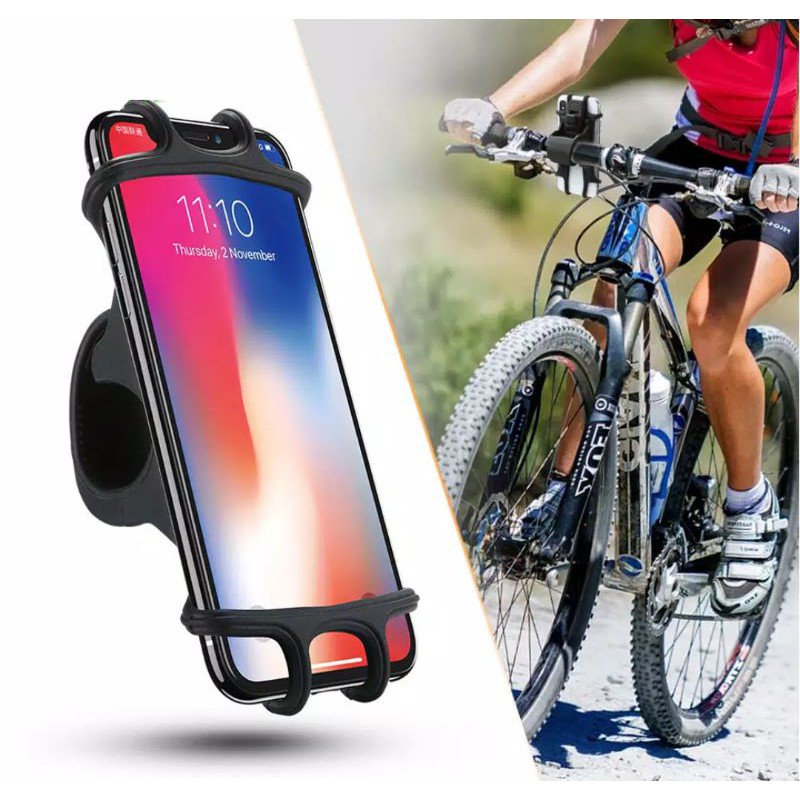 Holder HP Sepeda Universal Phone Bicycle Holder for iPhone Huawei Xioami Bike Handlebar Clip Stand