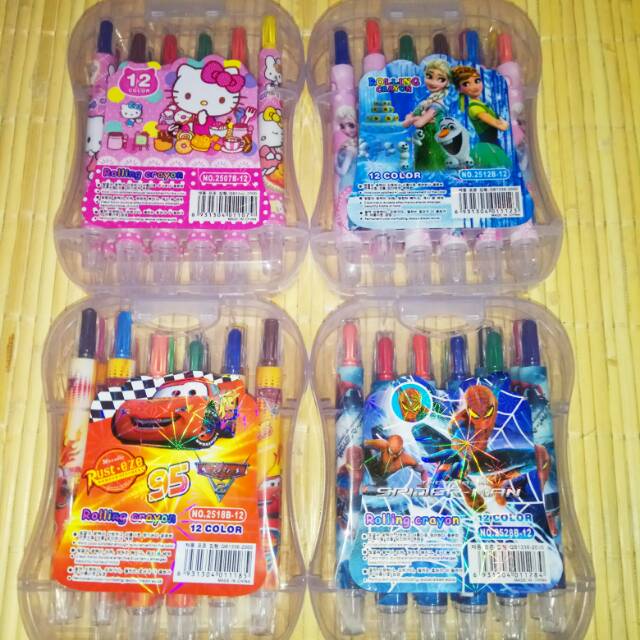 

Krayon karakter 12 pcs box plastik