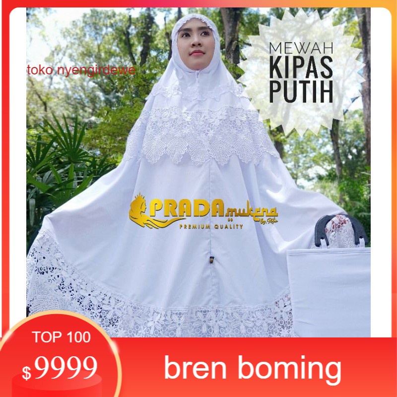 Mukena Prada Mix Kalung Renda Mewah