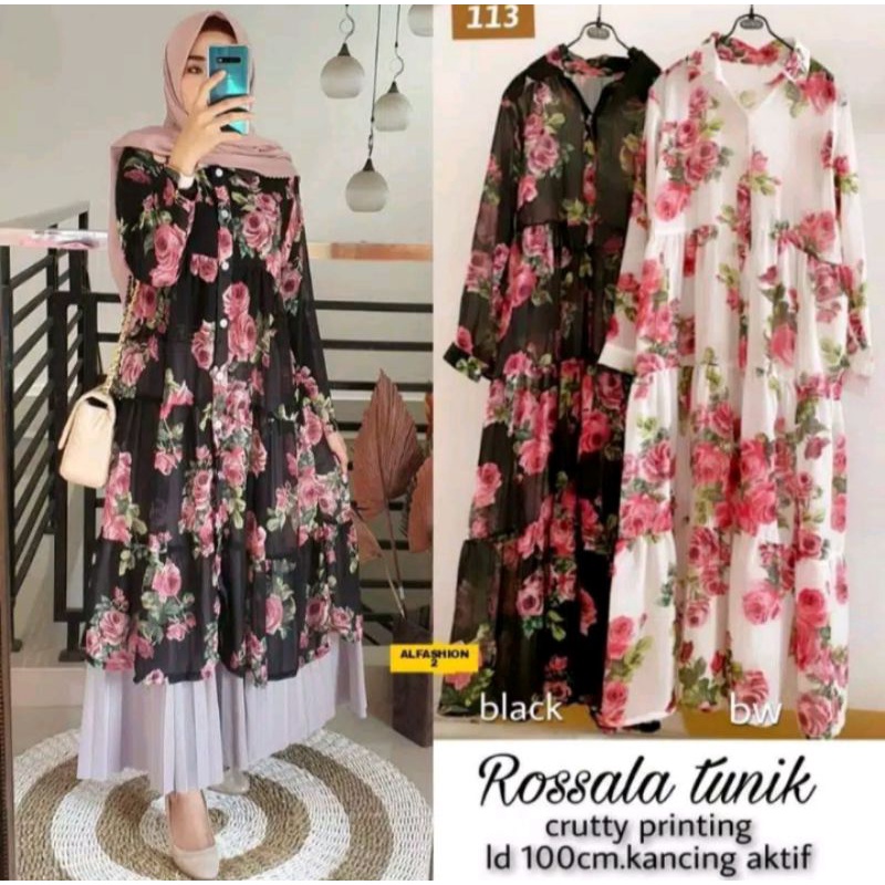 Long Tunik Bangkok ceruty Nagita//long outer Nagita//premium import//long Tunik nagita