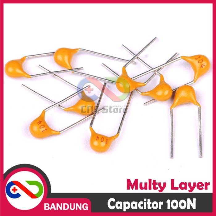 10PCS CAPACITOR KAPASITOR MULTILAYER 100NF 0.1UF 104 50V