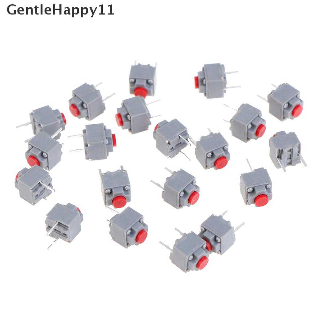 Gentlehappy 20pcs Tombol Mute 6x6 X 7.3 Untuk Mouse Wireless Kabel