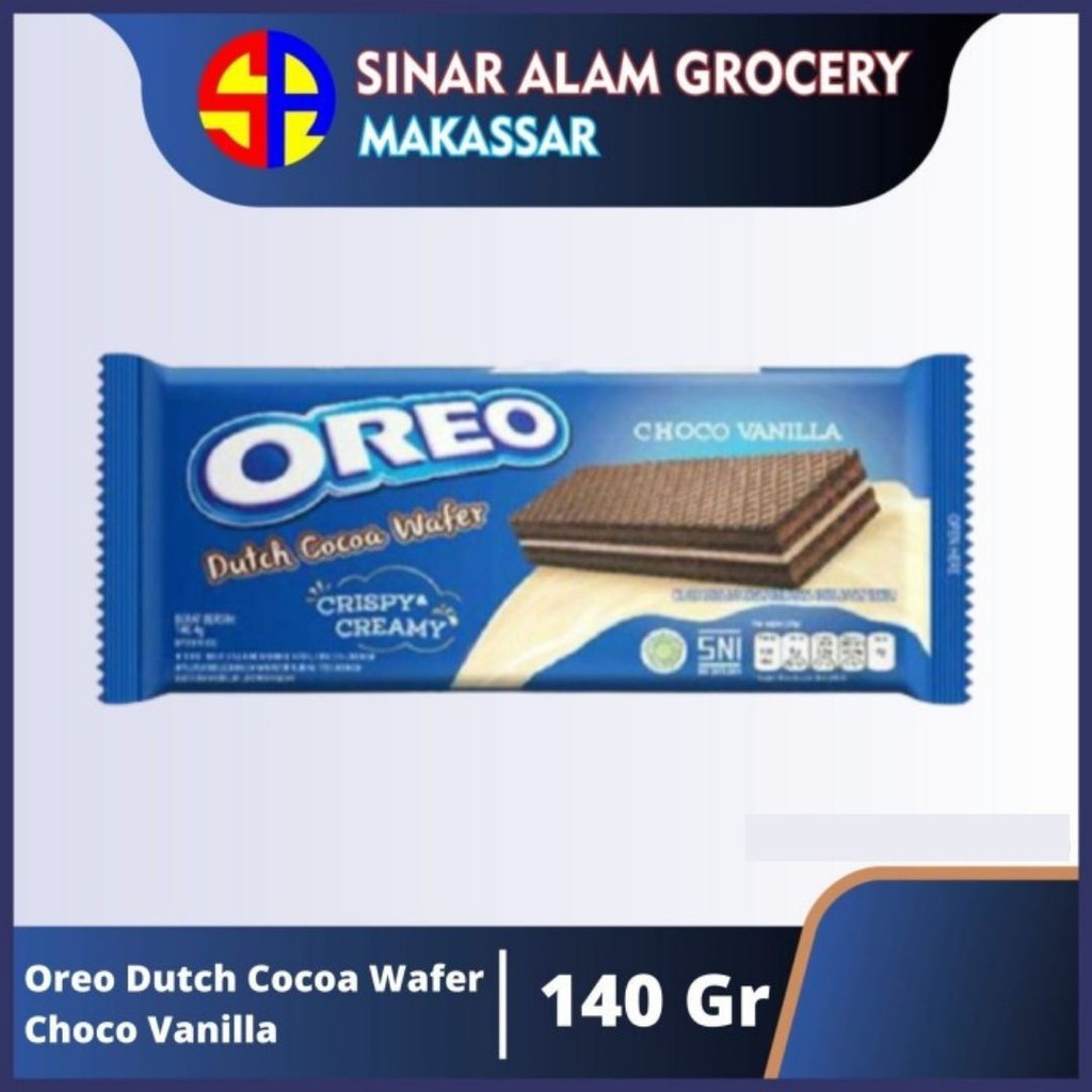 

Oreo Dutch Cocoa Wafer Choco Vanilla 140 Gr