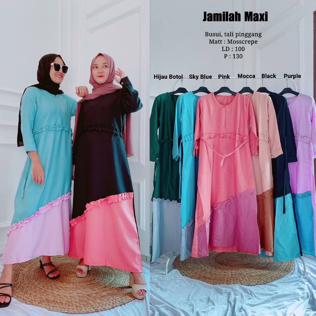 Gamis Polos Moscrepe Part 1