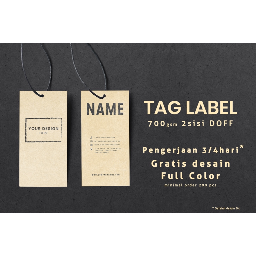 

Hangtag tebal 700gsm standar distro