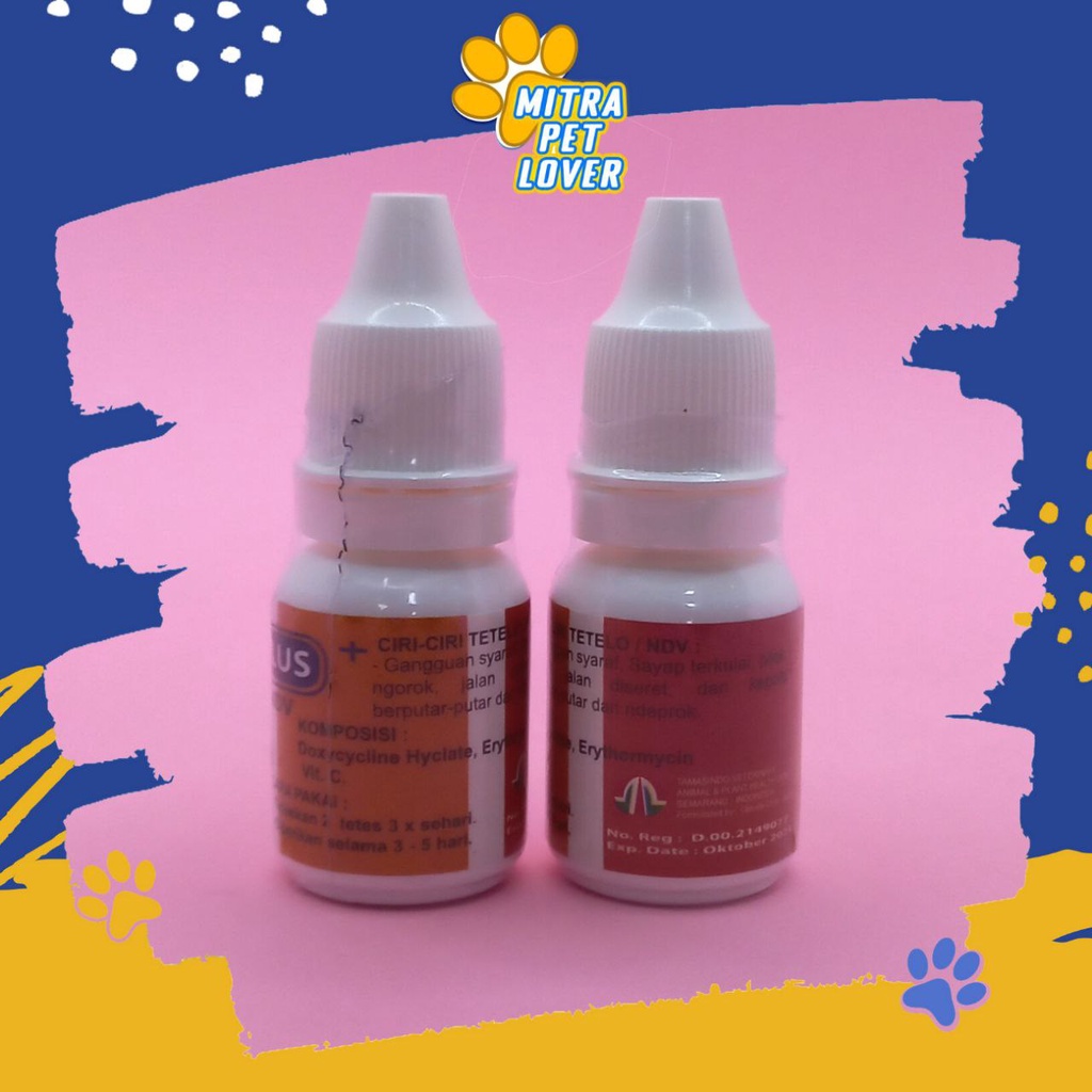 OBAT ANTI TETELO NDV AYAM - TETELO PLUS DROP 10 ML ORIGINAL - ATASI SAKIT UNGGAS LEMES LESU LUMPUH NGOROK PILEK GANGUAN SYARAF - AMPUH - MURAH ASLI GARANSI KUALITAS - PET ANIMAL HEALTHCARE &amp; VETERINARY TAMASINDO OBAT &amp; VITAMIN TERNAK HEWAN MITRAPETLOVER