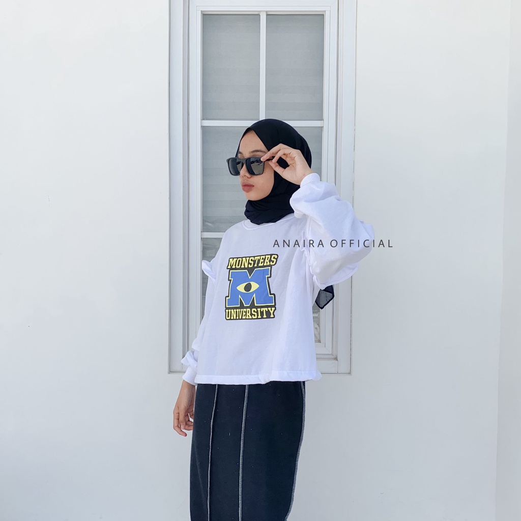 SWEATER WANIITA MONSTER UNIVERSITY ANAIRAOFFICIAL SWEATER OVERSIZE WANITA SWEATER CEWEK SWEATER OVERSIZE CEWEK CREWNECK CEWEK CREWNECK WANITA