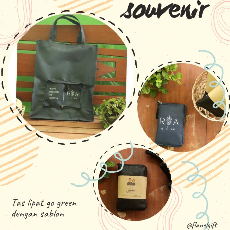 Tas Lipat Sablon Souvenir Tas Belanja Hajatan Kain Polos