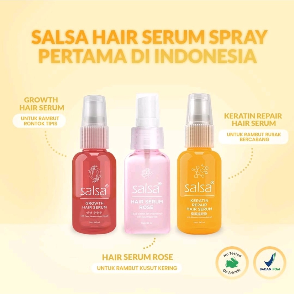 SALSA HAIR SERUM RAMBUT PERFUME SPRAY ROSE ( Bisa Untuk Hijab )