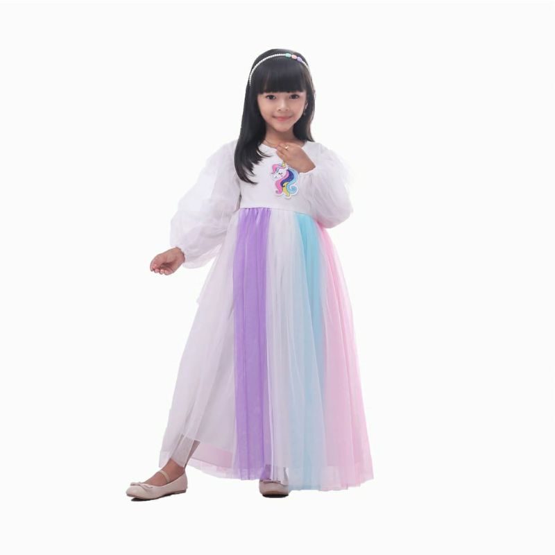 DRESS UNICORN ANAK 2-8 TAHUN / BAJU KUDA PONI ANAK / GAUN ANAK UNICORN / BAJU UNICORN ANAK PEREMPUAN