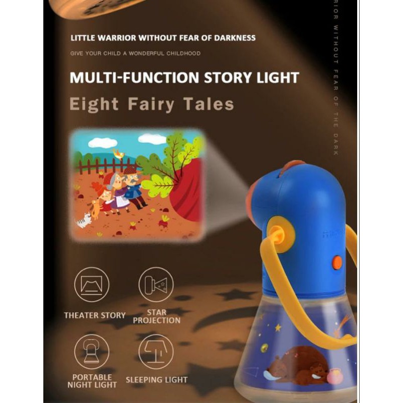 Mideer - Kids Storybook Torch ( Projector + Lampu Tidur + Story Theatre )