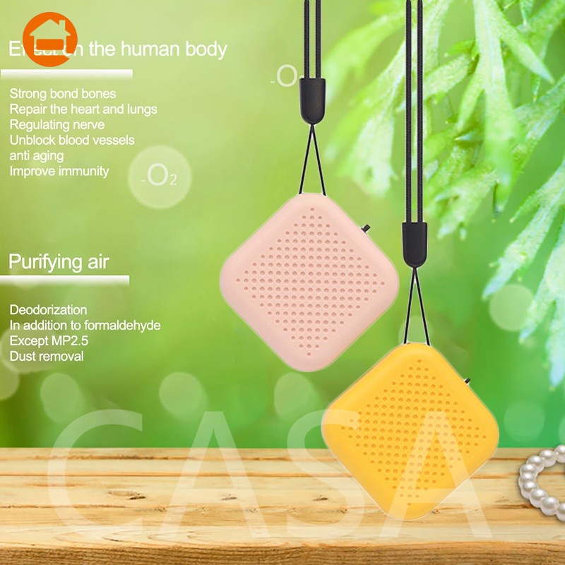 Pembersih Udara Dpt Dipakai Kalung Mini Portabel USB AirPurifier Negatif Ion Generator Kebisingan Rendah Penyegar Udara untuk Anak-anak Dewasa