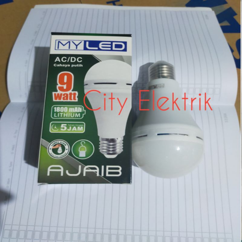 Lampu LED Emergency AC/DC 9 Watt , Lampu Ajaib / Lampu Led Emergency Murah Bergaransi