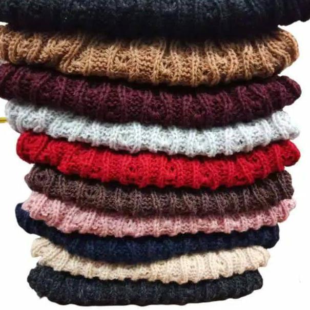 Kerpus hijab kupluk fashion nenek topi beanies nenek topi ciput rajut nenek –TNN.15Jn22ᴰ