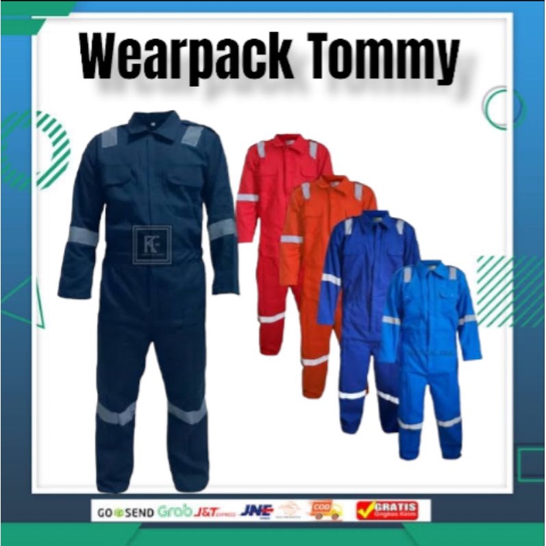 Wearpack Safety/Wearpack Tomy/Wearpack Safety Proyek/Wearpack Kerja Warna Biru Dongker - ,M