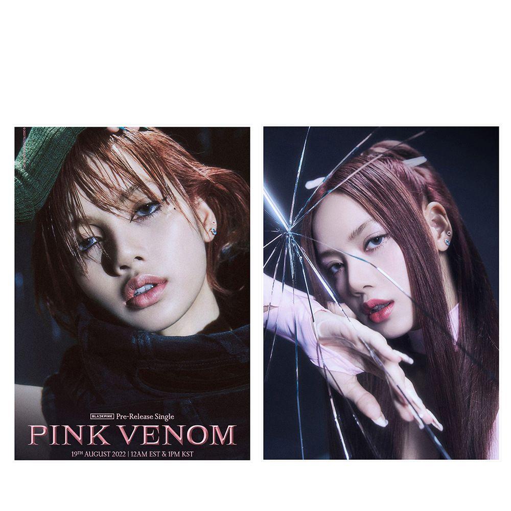 Lanfy Poster PINK VENOM Jisoo Jennie Ros Lisa Fans Collection BORN PINK Girl Group Fans Hadiah Dekorasi Rumah Album Baru Idol Foto Stiker Dinding Bergambar Stiker Perekat Diri