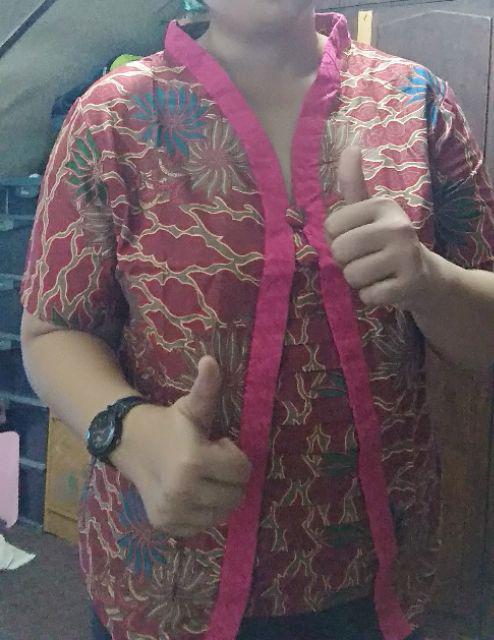 Atasn Blouse Batik Kutubaru Modern - Motif Mega Mendung S-m-l-xl-xxl-3l-4l-5l