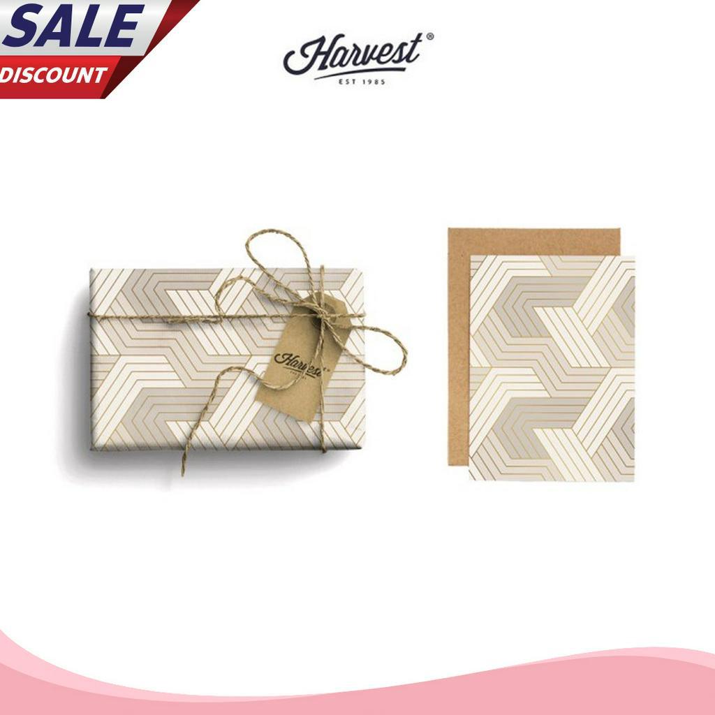 

SPESIAL DISKON Paket Kertas Kado Kartu Ucapan Harvest Wrap Kit Dream Grey