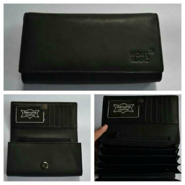 DOMPET WANITA KUKIT SAPI ASLI MONTBLANC HITAM