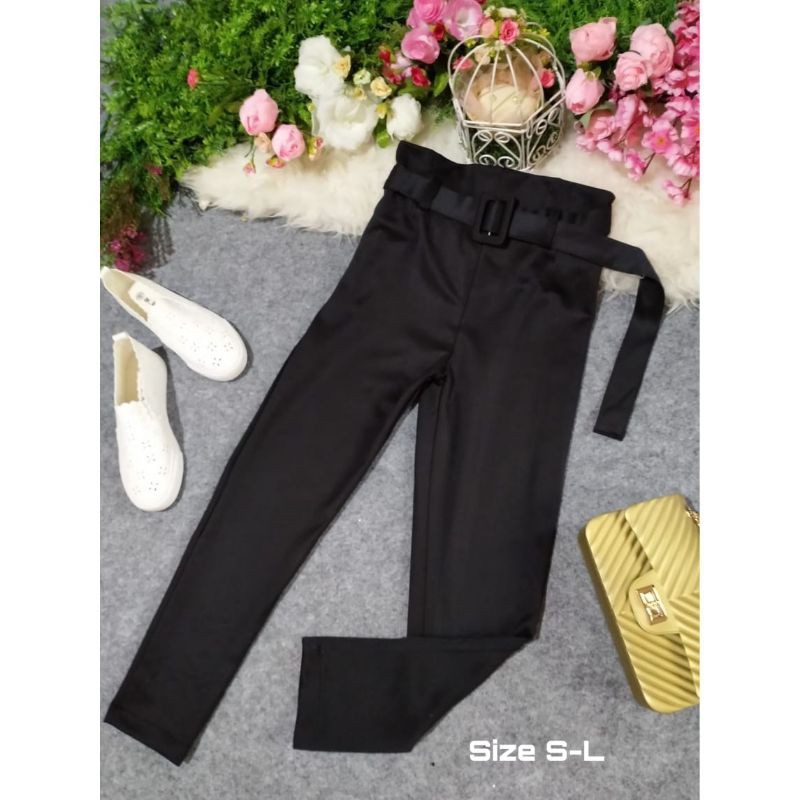 Celana panjang wanita bahan scuba