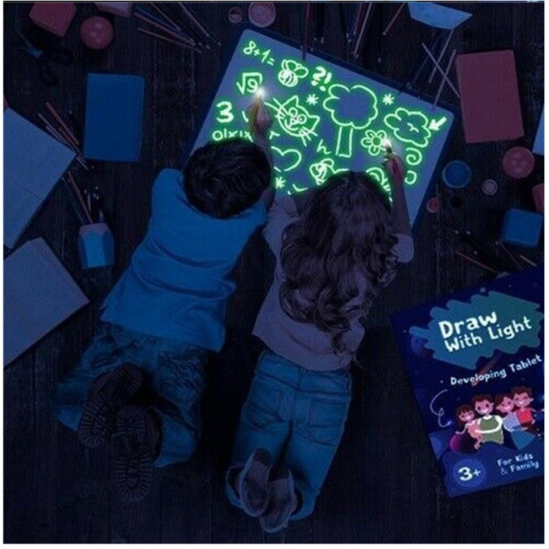 Draw With Light Fun education drawing magic board mainan papan tulis led edukasi kreatifitas anak