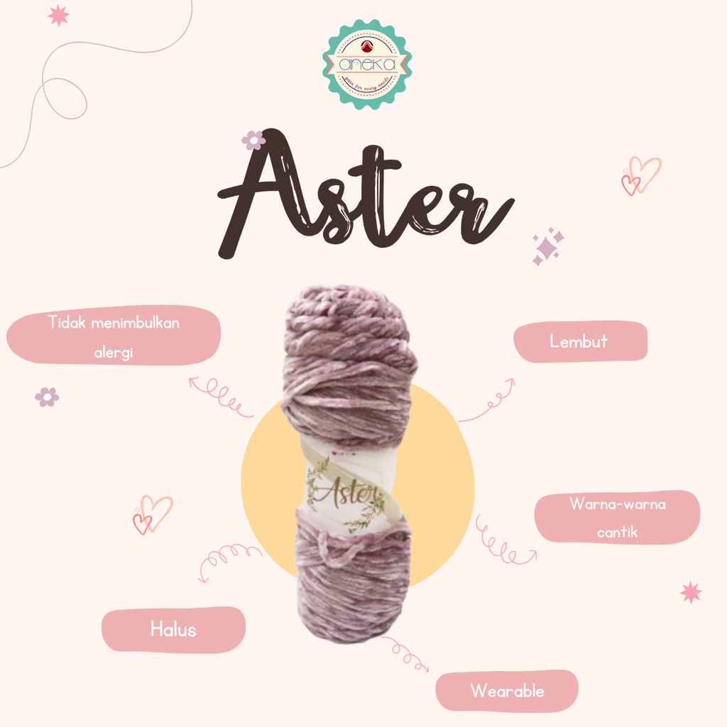 Benang Rajut Bludru Aster / Velvet Knitting Yarn 5314