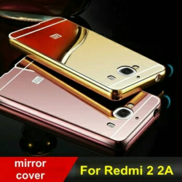 Redmi 2 prime/ redmi 2 mirror bumper slide cover casing penutup belakang