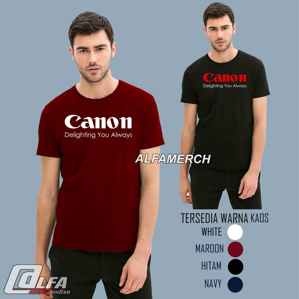 KEREN  Baju KAOS KAMERA CANON SIMPLE Pria  Distro Polos TERLARIS