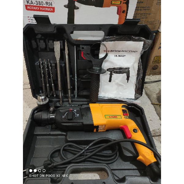 MESIN BOR BOBOK TEMBOK BETON LISTRIK HAMMER IMPACT DRILL KA-380-RH KAIROS/ JET HAMMER DRILL KAIROS KA-380-RH