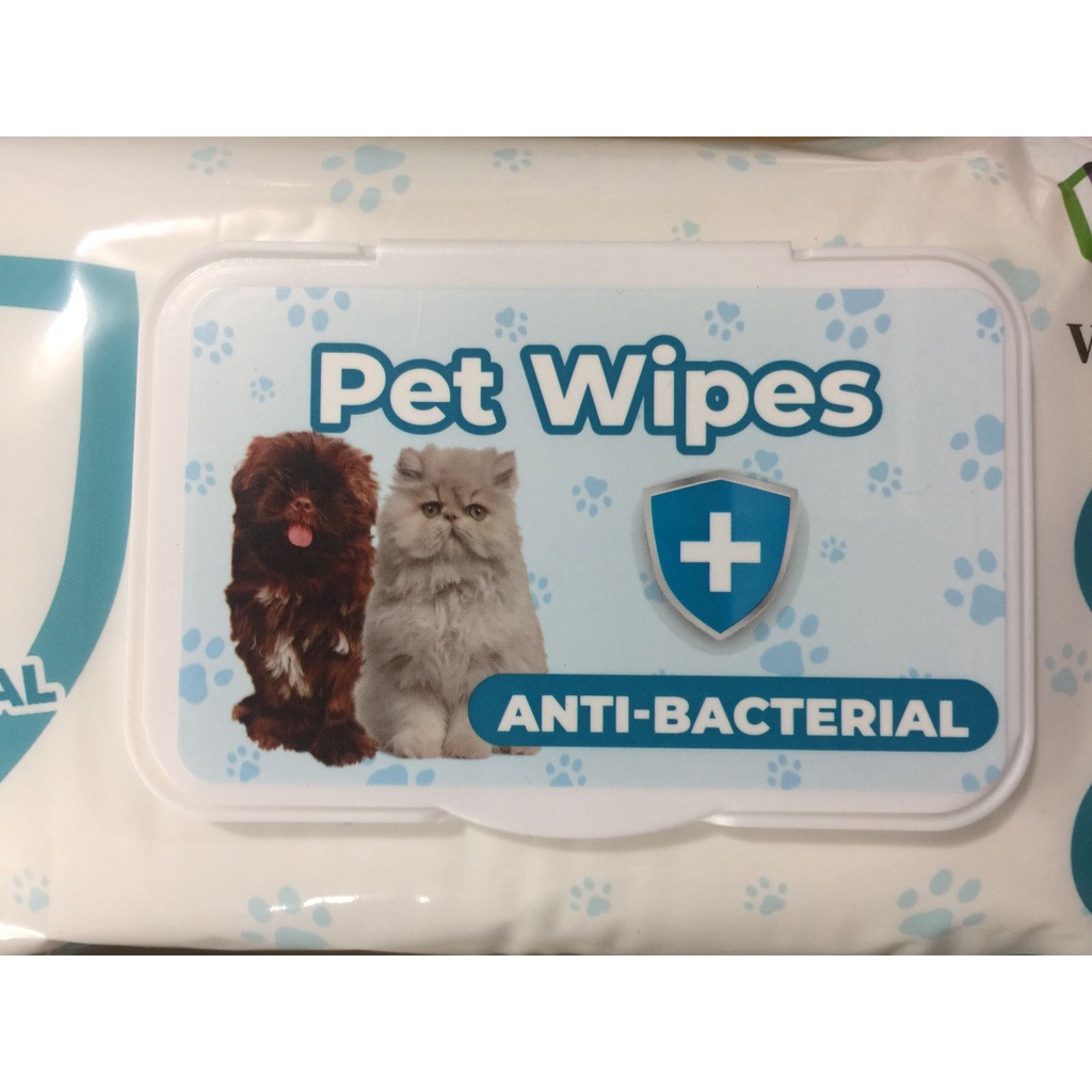 Pet Wipes Cat Dog 15x20cm - 100 Sheets Tissue Tisu Basah Hewan