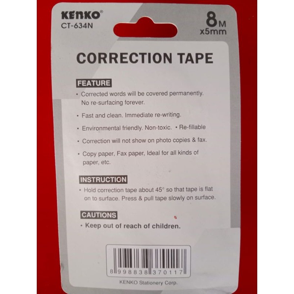 CORRECTION TAPE KENKO CT-634N