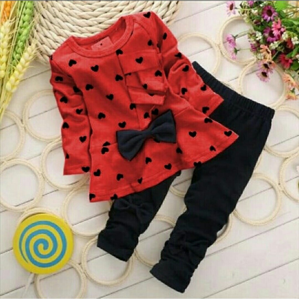 hm ST LOVE KIDS kaos celana setelan pakaian anak perempuan baju