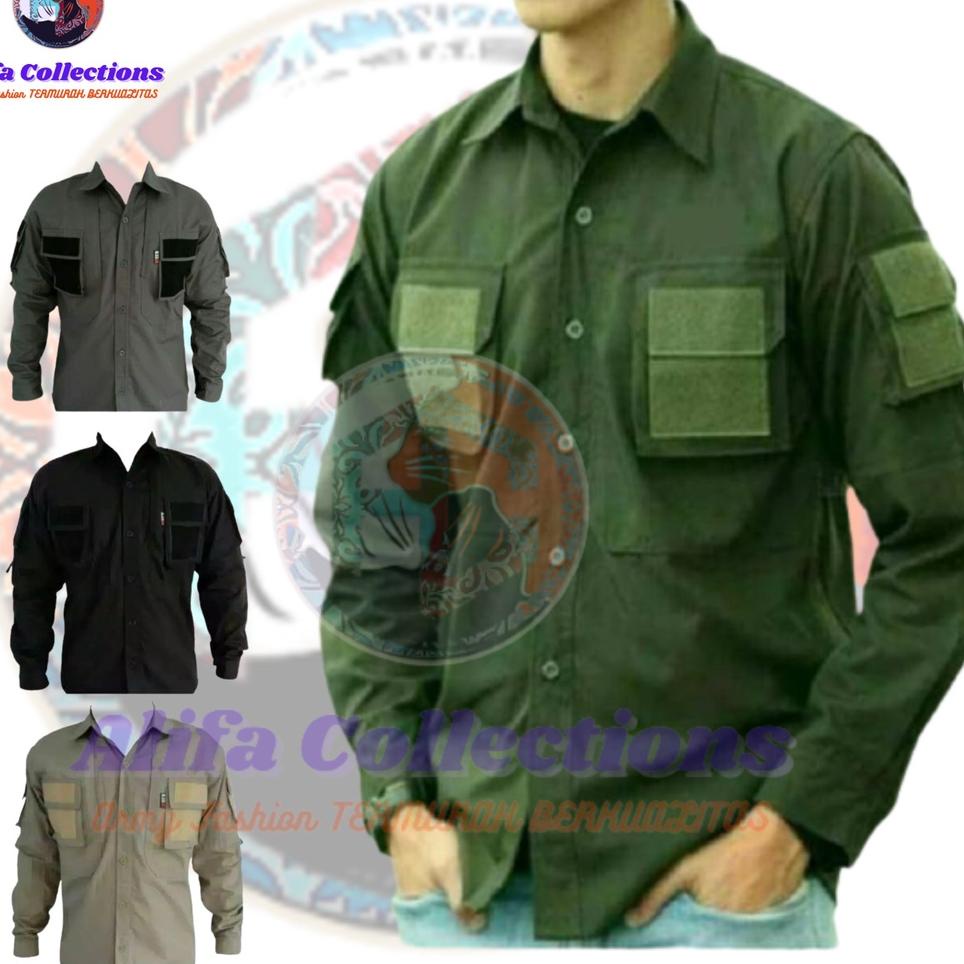 Terbatas Kemeja Army Tactical 511 Blackhawk Lengan Panjang Pria Baju Lapangan YER