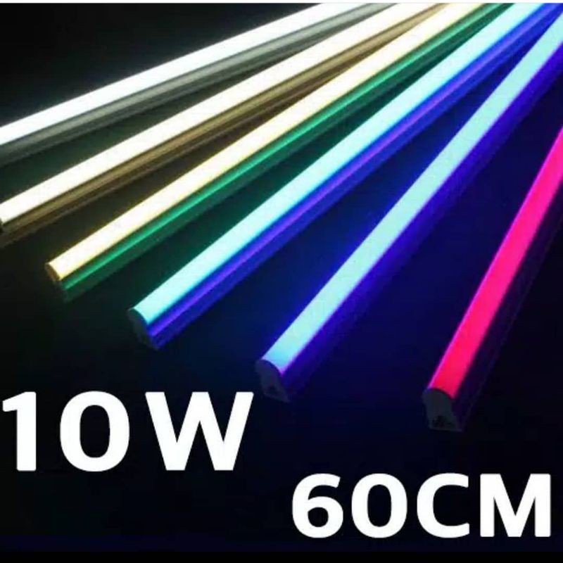 Lampu TL Neon T5 LED 10watt 60cm tibe warna-warni